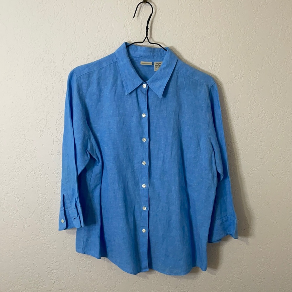 L.L. Bean 100% Linen button down shirt